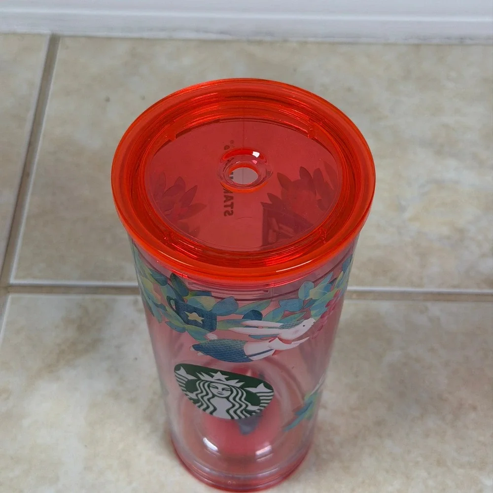 Starbucks Tumbler 2023 Year of the Rabbit 16oz Pink Red Target Exclusive